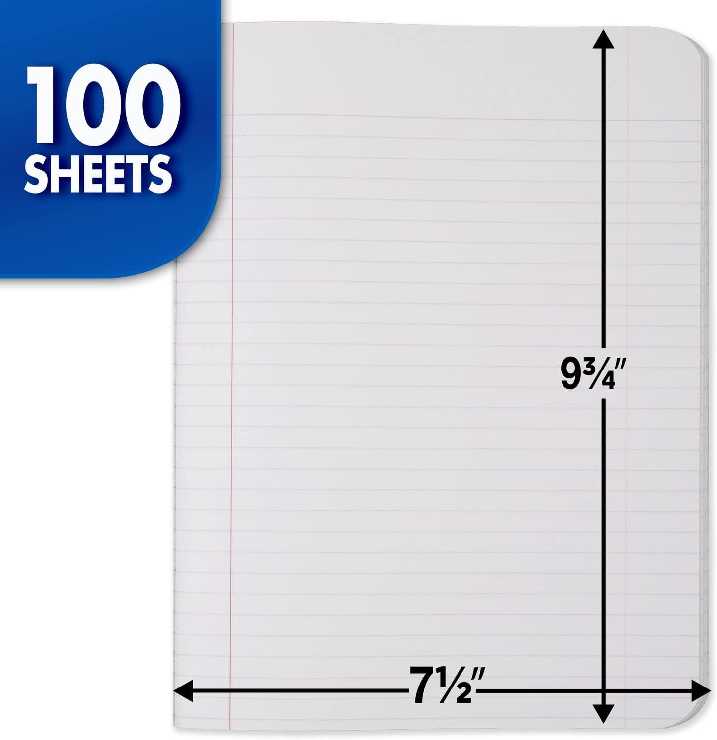 image:imageMead Composition Notebook 3 Pack College Ruled Paper 712 x 934 100 Sheets per Comp Book Black Marble 38111Black