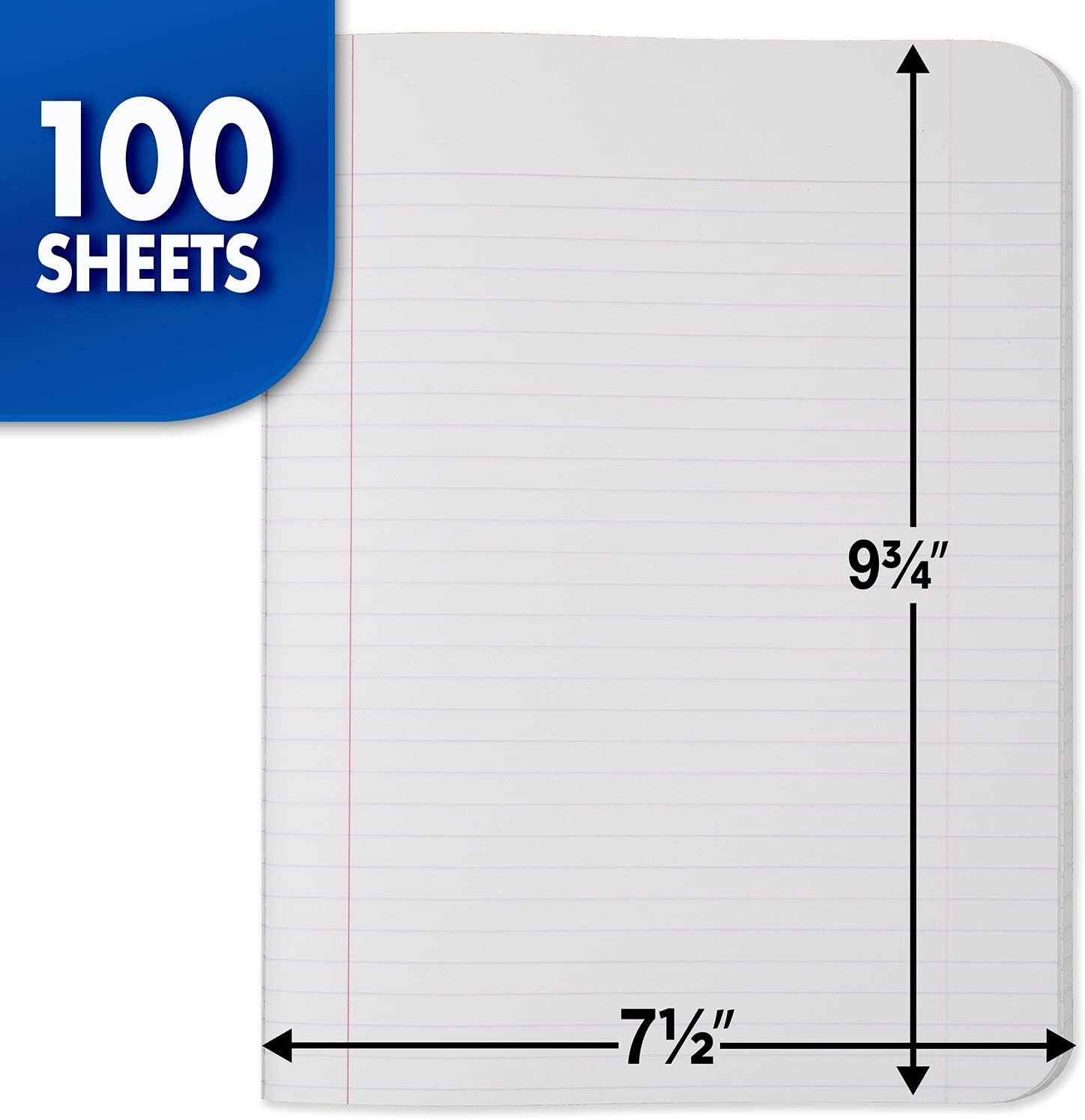 image:imageMead Composition Notebook 3 Pack College Ruled Paper 712 x 934 100 Sheets per Comp Book Black Marble 38111Black