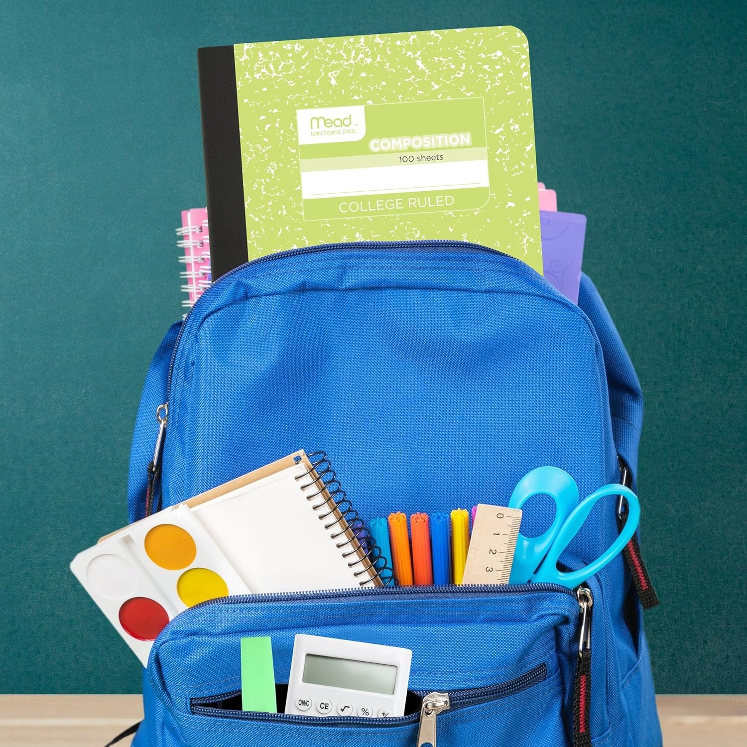 image:imageMead Composition Notebook College Ruled 75 x 975 Paper 100 Sheets Assorted Colors 6 Pack 850106ECMAssorted Pastel