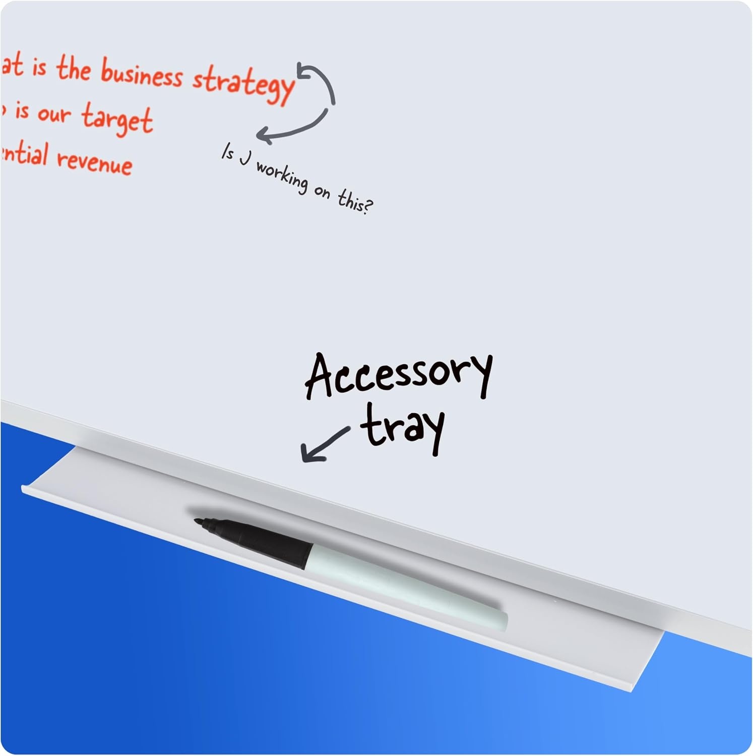 image:imageMead Dry Erase Board 72 x 48 NonMagnetic Whiteboard For Wall 6 x 4 WhiteSilver 85358N24W x 18H