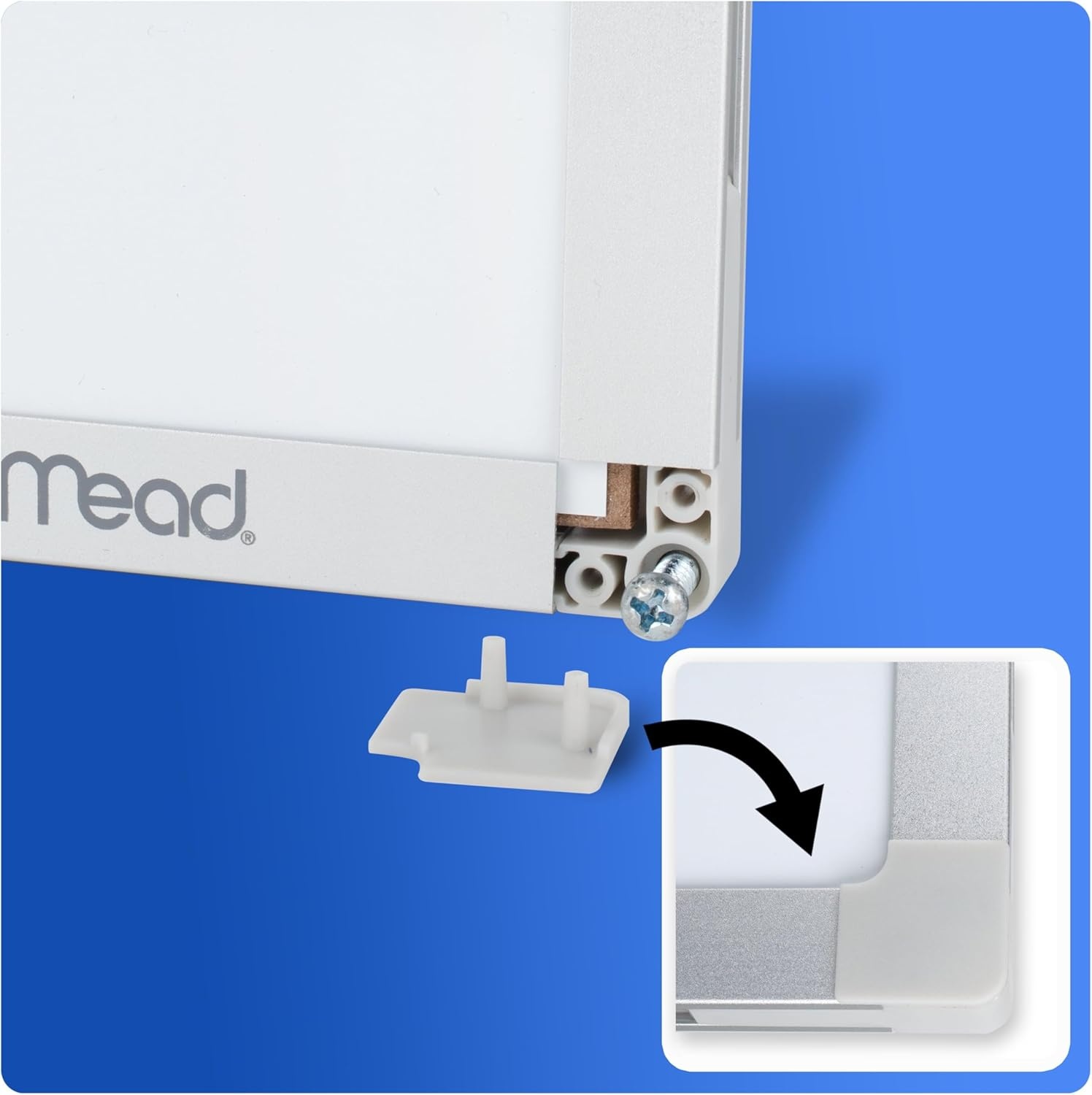 image:imageMead Dry Erase Board 72 x 48 NonMagnetic Whiteboard For Wall 6 x 4 WhiteSilver 85358N72W x 48H