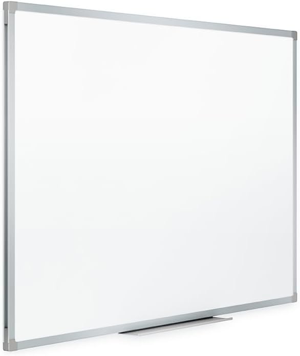 image:imageMead Dry Erase Board 72 x 48 NonMagnetic Whiteboard For Wall 6 x 4 WhiteSilver 85358N72W x 48H