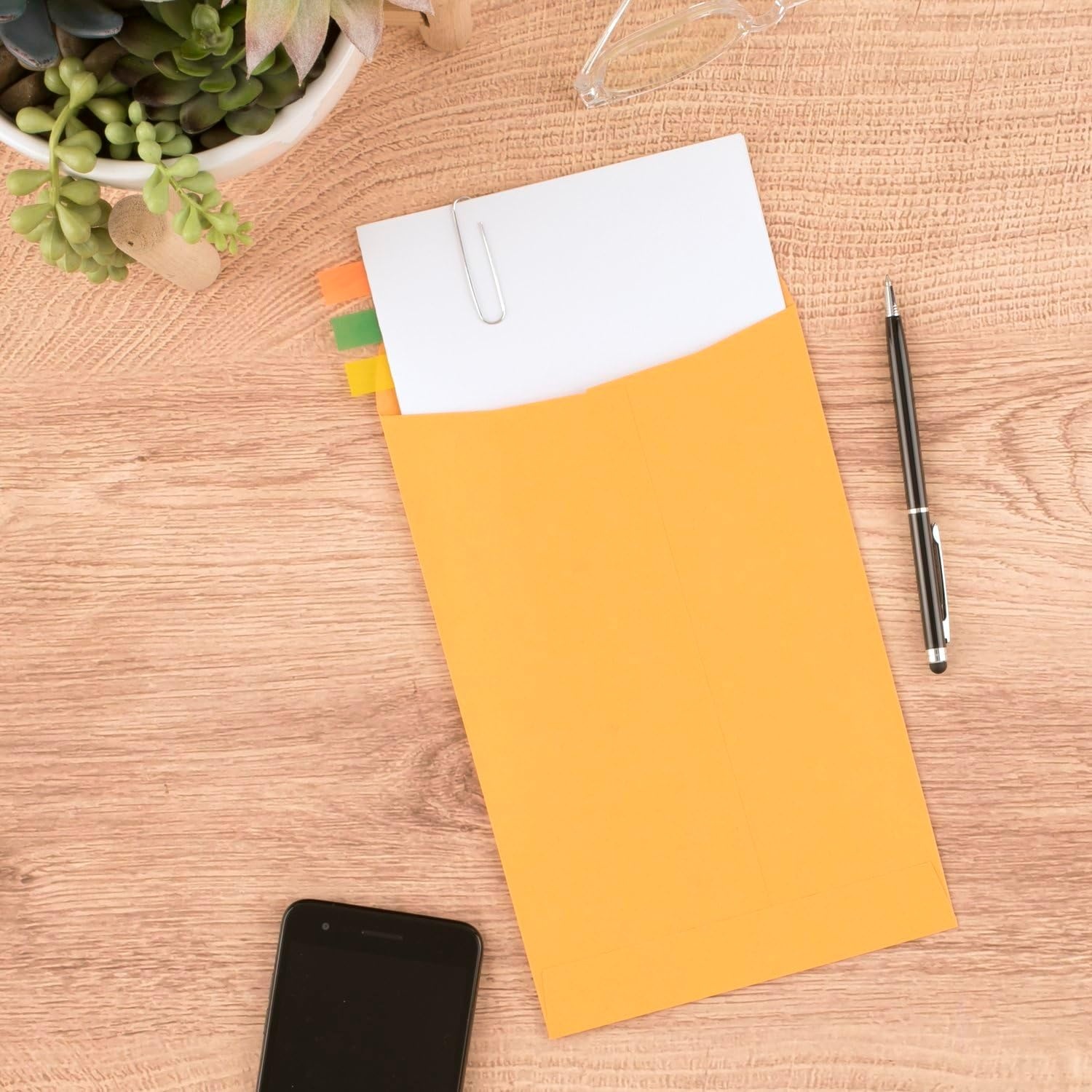 image:imageMead Envelopes Letter Size 6 x 9 PressIt SealIt Self Adhesive Closure Brown Kraft AllPurpose 24lb Paper Mailing Envelopes 30 Count 760846 x 9 30count Pack of 12