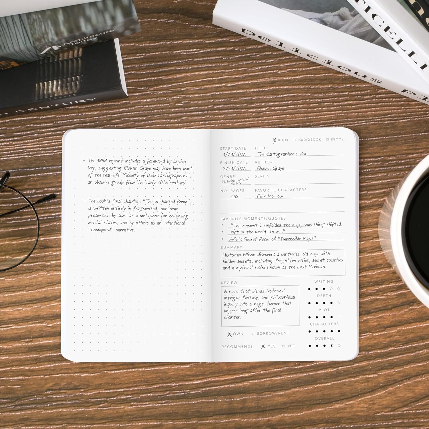 image:imageMead Level Up Gaming Companion Notebook Journal 35 x 55 48 Pages Flexible Cover Mead Moments Collection GrayGold XC0103FPlot Twist Reading