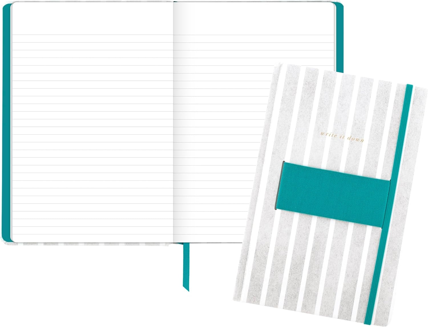 image:imageMead Notebook Journal 575 x 875 80 Sheets Cell Phone Holder with Storage Pocket Hardcover West Village Stripe WV0051F