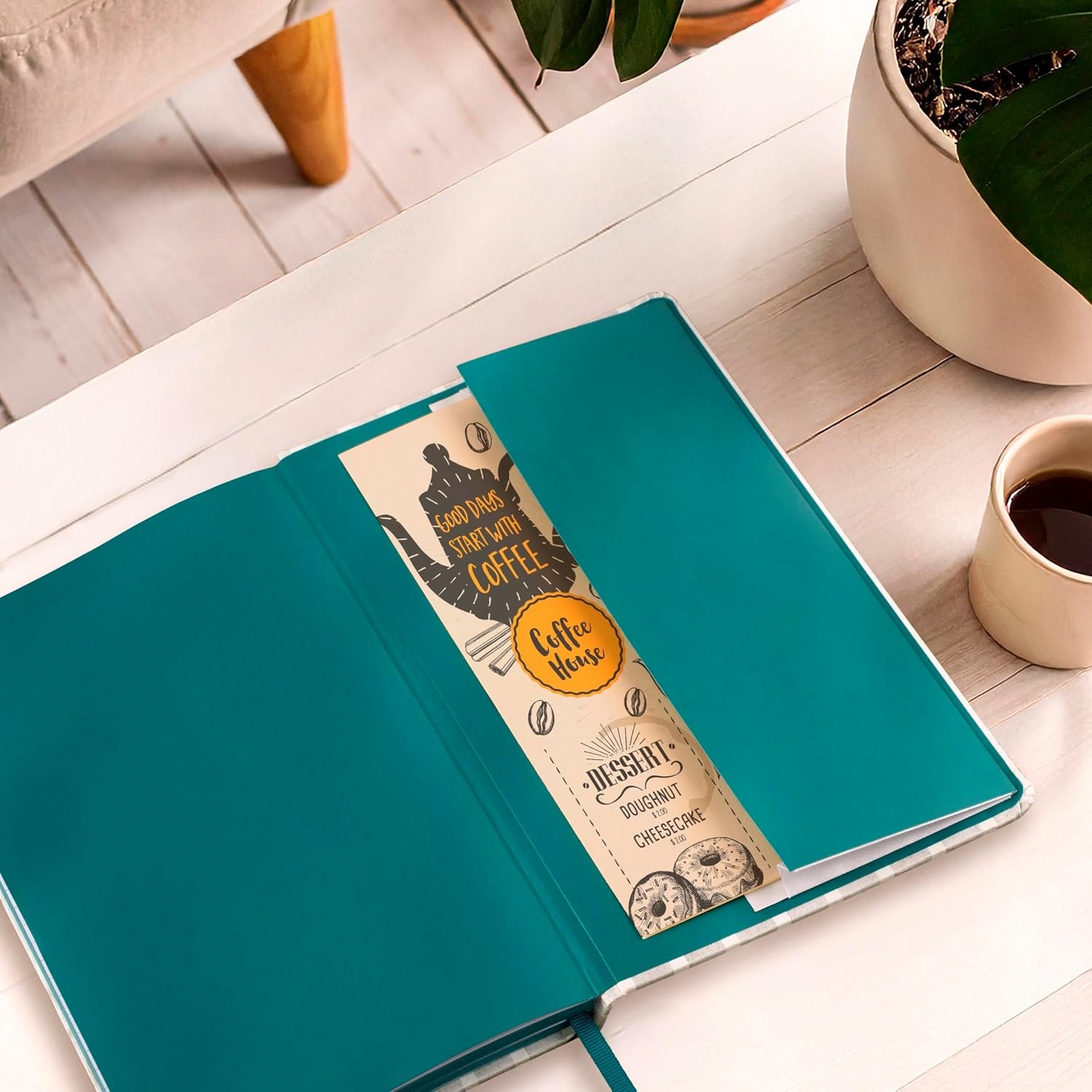 image:imageMead Notebook Journal 575 x 875 80 Sheets Cell Phone Holder with Storage Pocket Hardcover West Village Stripe WV0051F