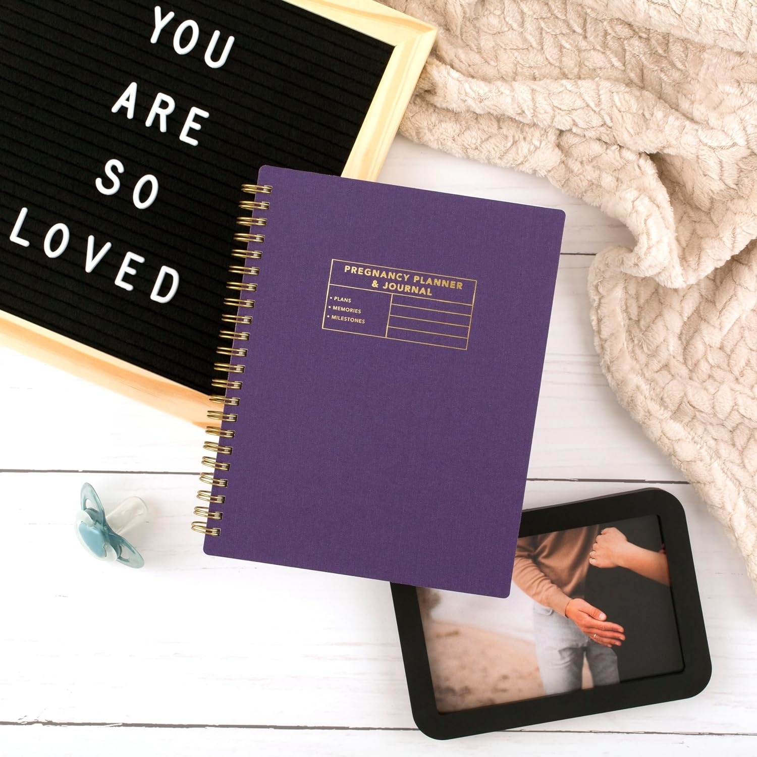 image:imageMead Pet Planner Notebook 6 x 85 160 Pages Vegan Leather Flexible Cover Mead Moments Collection BlueGold XC0070FPregnancy Baby