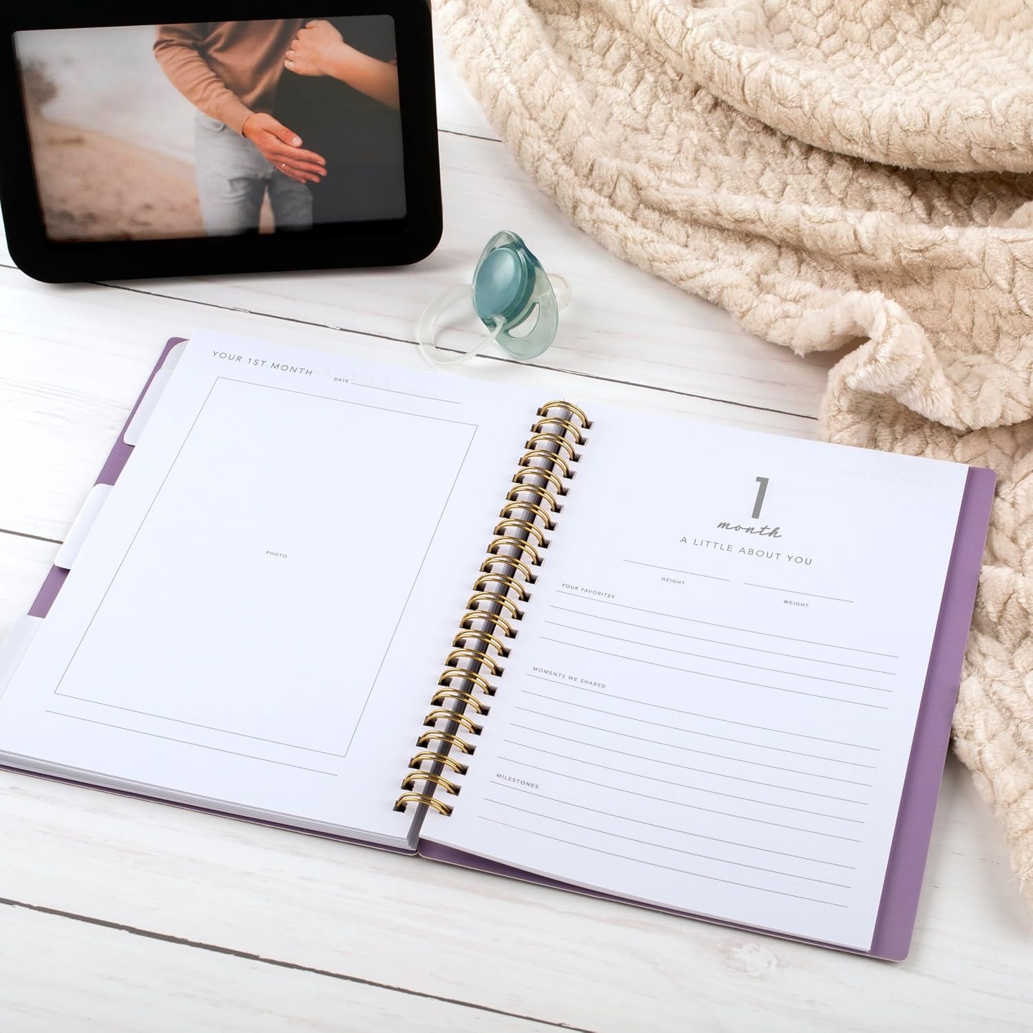 image:imageMead Pet Planner Notebook 6 x 85 160 Pages Vegan Leather Flexible Cover Mead Moments Collection BlueGold XC0070FPregnancy Baby
