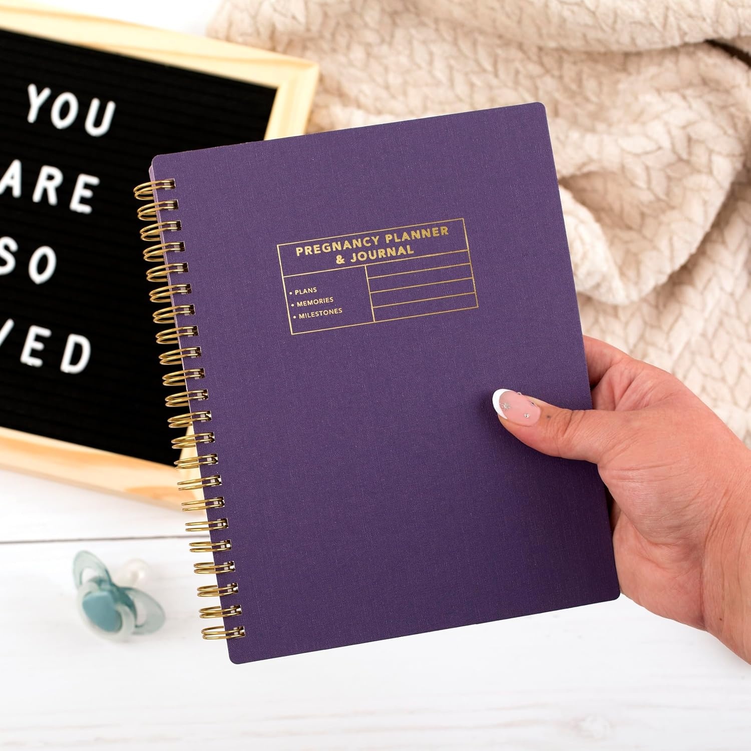 image:imageMead Pet Planner Notebook 6 x 85 160 Pages Vegan Leather Flexible Cover Mead Moments Collection BlueGold XC0070FPregnancy Baby