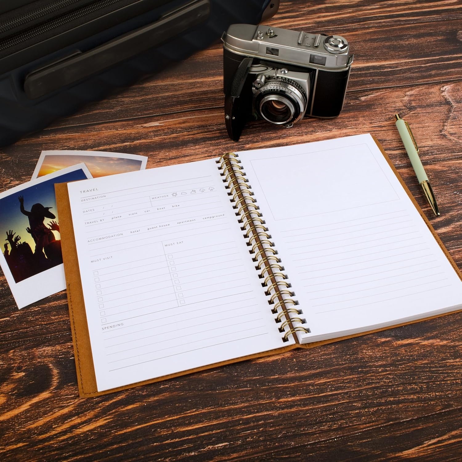 image:imageMead Pet Planner Notebook 6 x 85 160 Pages Vegan Leather Flexible Cover Mead Moments Collection BlueGold XC0070FTravel Planner