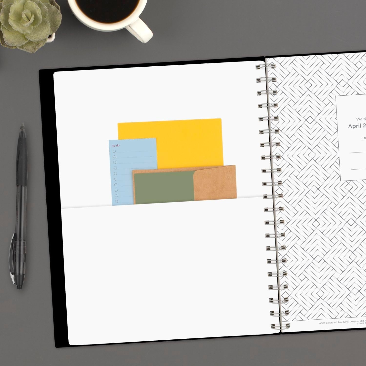 image:imageMead Planner 20262027 Weekly amp Monthly Academic 15Month AprilJune 55 x 85 Composure Blue CAW42020Black