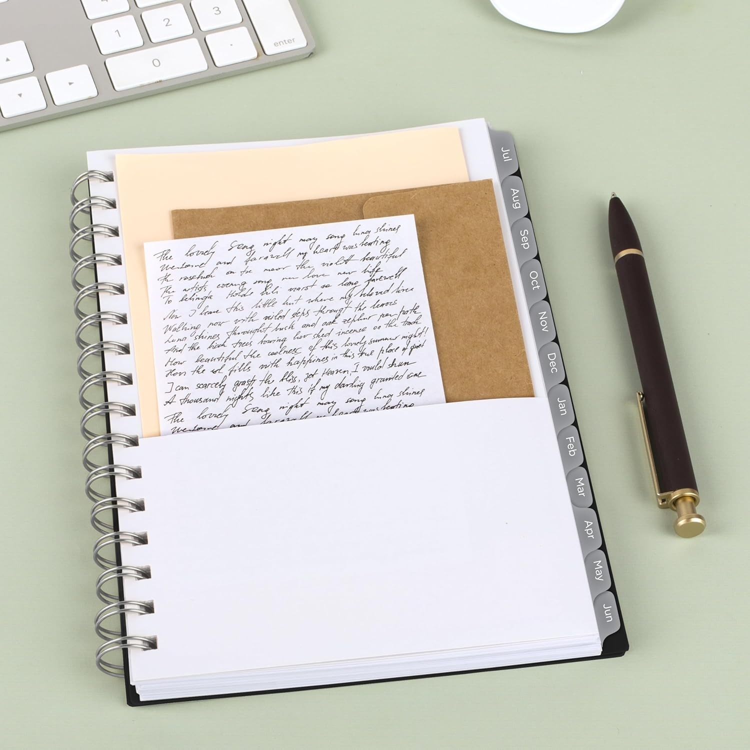 image:imageMead Planner 20262027 Weekly amp Monthly Academic 15Month AprilJune 55 x 85 Composure Blue CAW42020Black