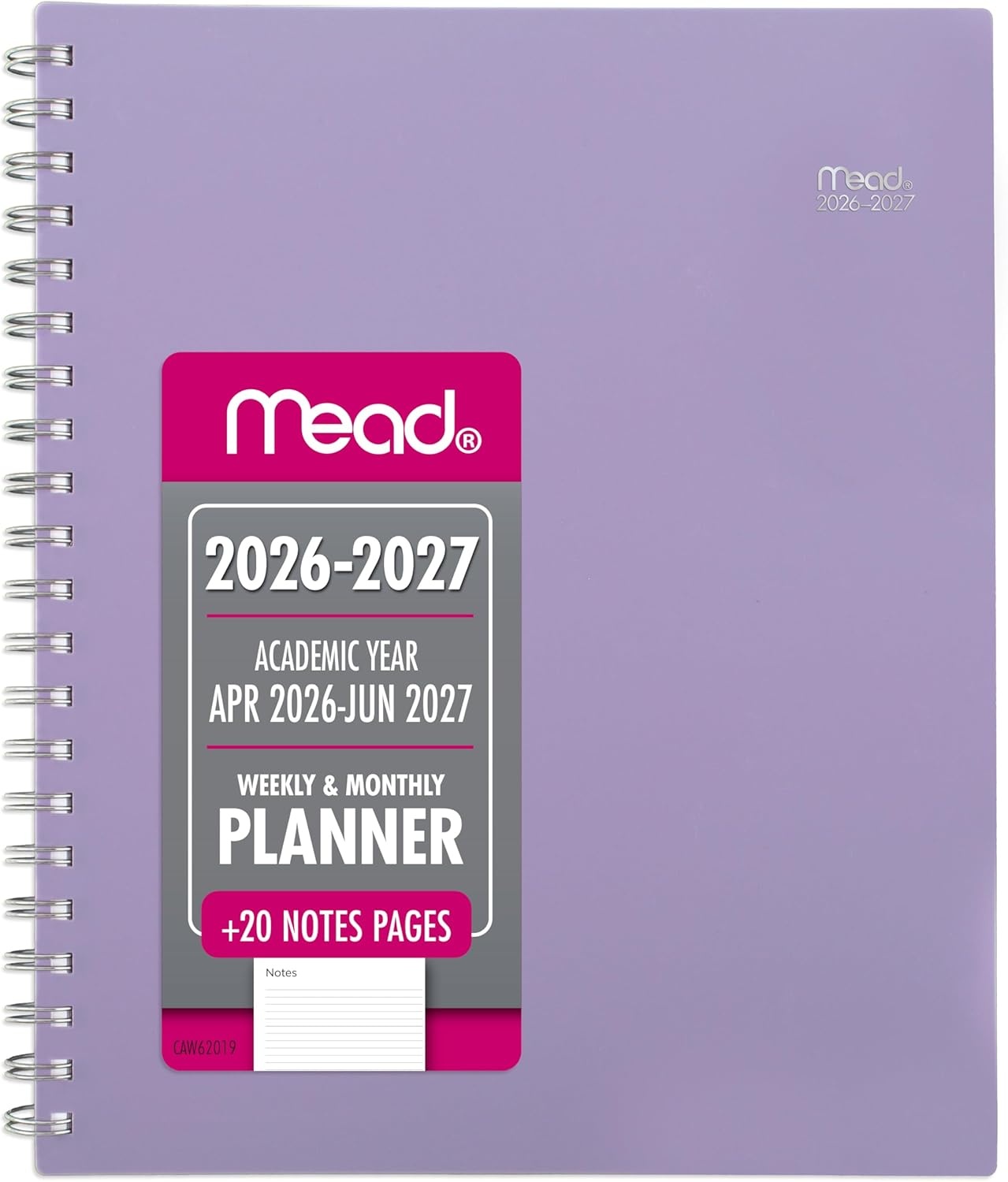 image:imageMead Planner 20262027 Weekly amp Monthly Academic 15Month AprilJune 55 x 85 Composure Blue CAW42020Lilac
