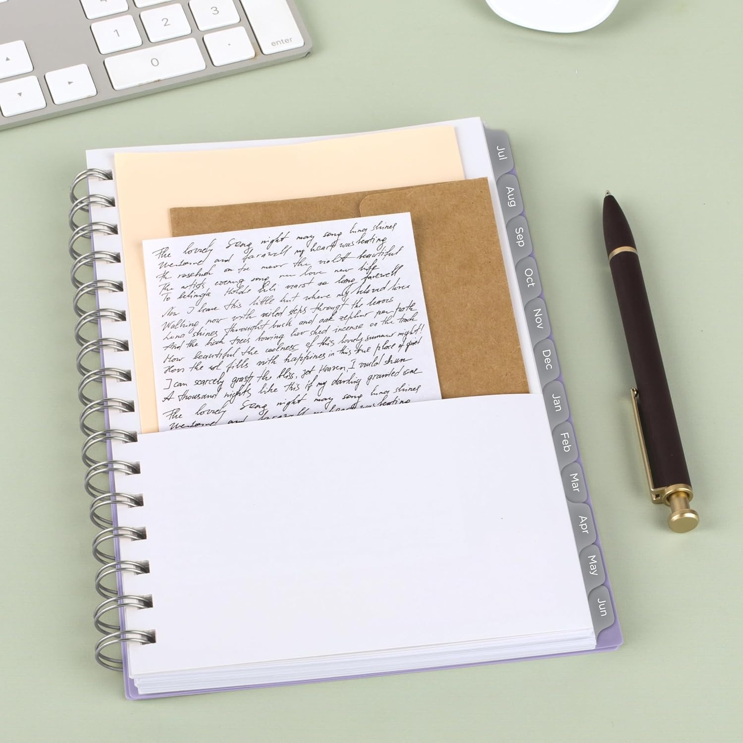 image:imageMead Planner 20262027 Weekly amp Monthly Academic 15Month AprilJune 55 x 85 Composure Blue CAW42020Lilac