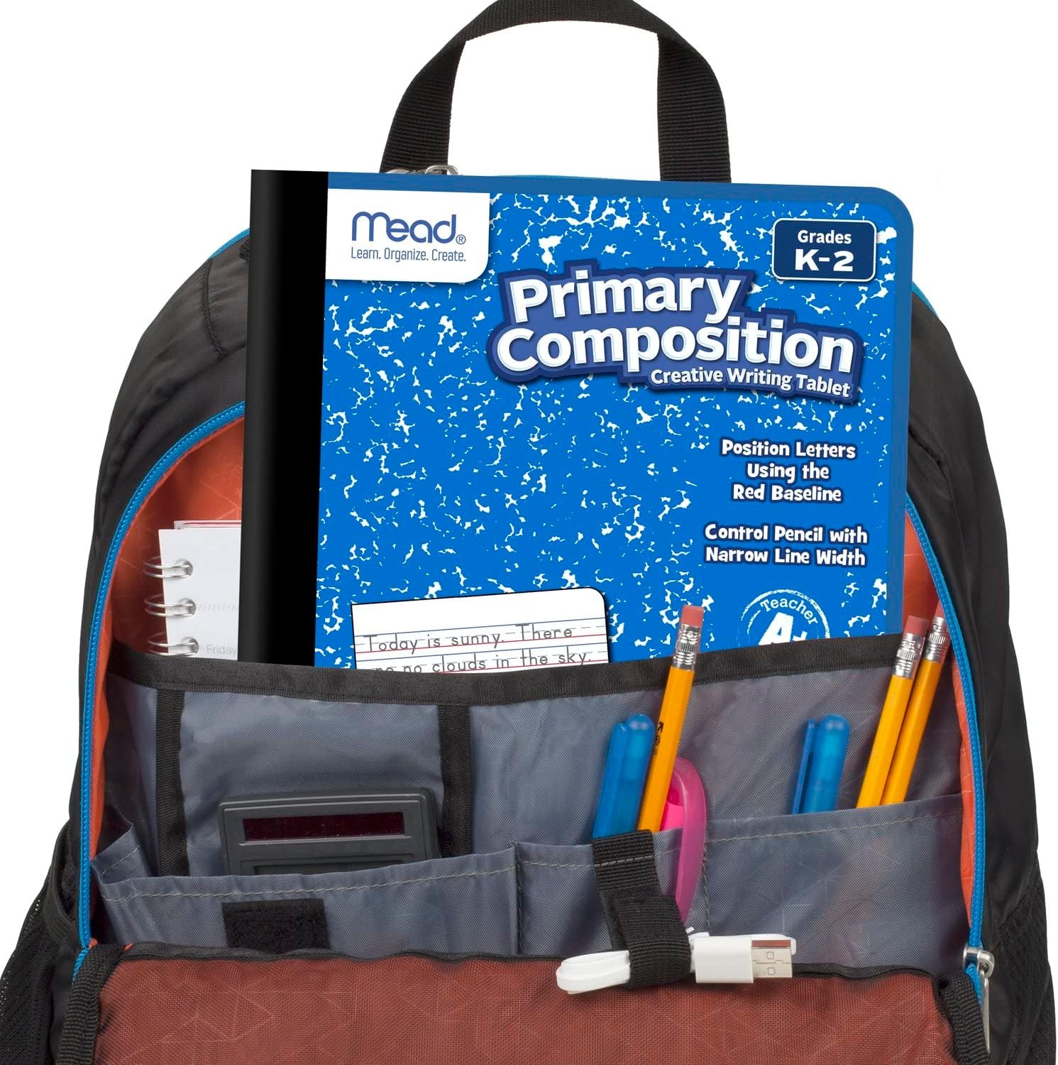 image:imageMead Primary Composition Book 4 Pack Primary Ruled Journal Grades K2 712 x 934 100 Sheets per Comp Book Assorted Colors 610053ECMGrades K2