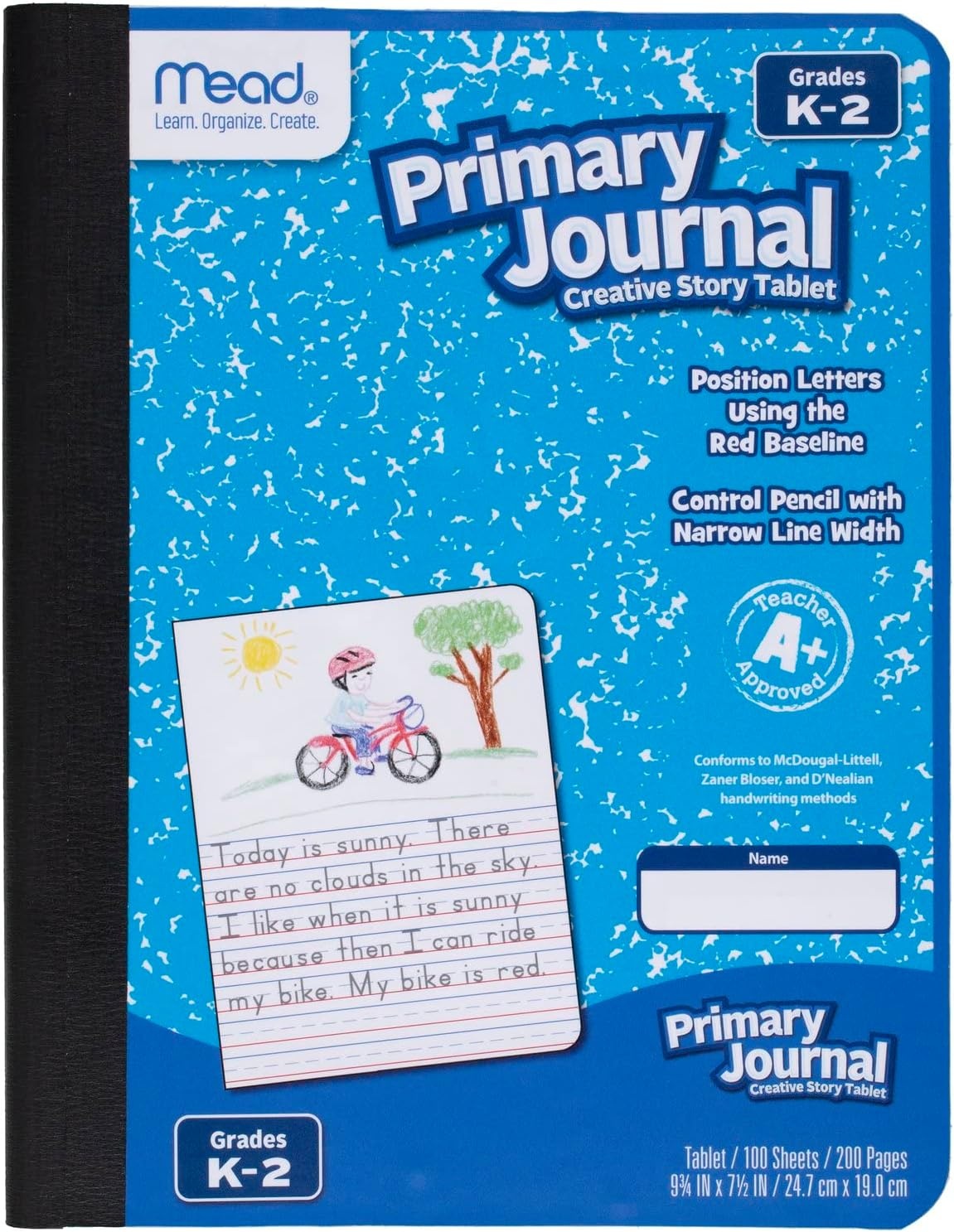 image:imageMead Primary Journal Creative Story Tablet Composition Notebook 75 x 975 Grades K2 100 Sheets 12 Pack Assorted Colors 610052ECM