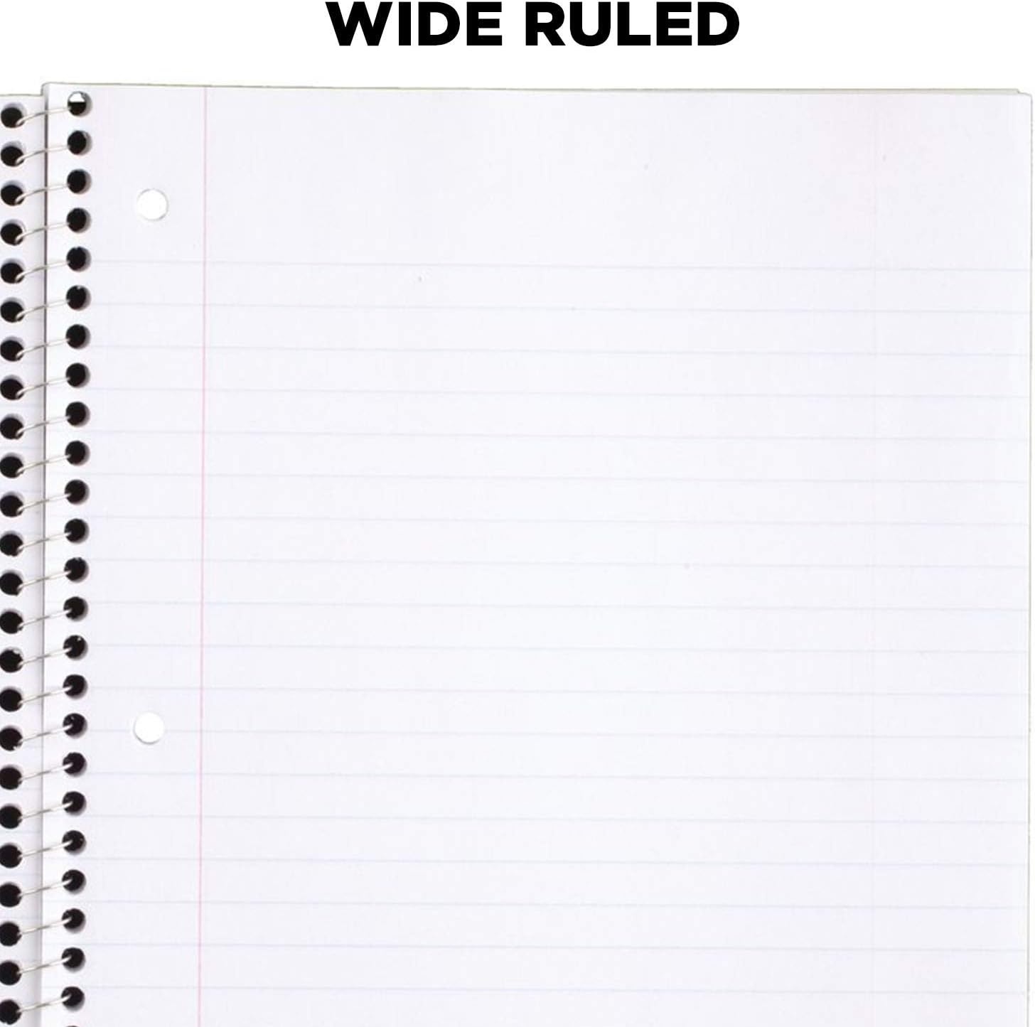 image:imageMead Spiral Notebook 4 Pack 1 Subject Wide Ruled Paper 712 x 1012 70 Sheets per Notebook Colors Will Vary 930200ECM25Green