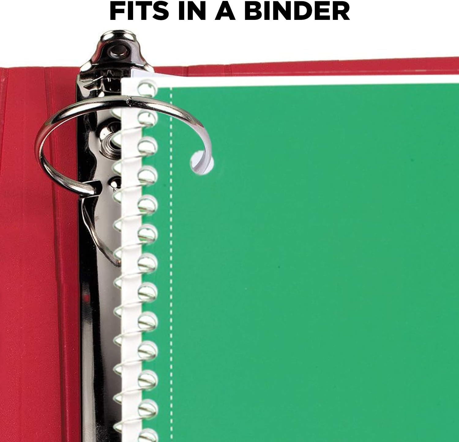 image:imageMead Spiral Notebook 4 Pack 1 Subject Wide Ruled Paper 712 x 1012 70 Sheets per Notebook Colors Will Vary 930200ECM25Green