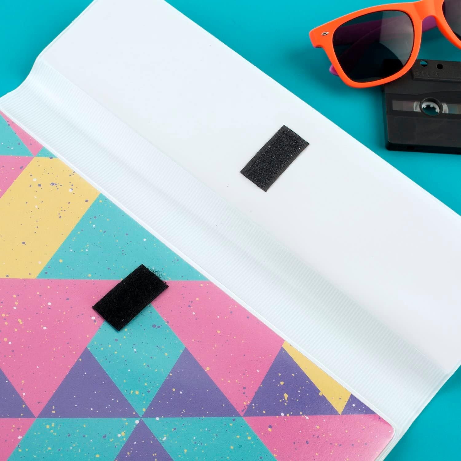 image:imageMead Trapper Keeper Binder Retro Design 1 Inch Binder with Folders and Pockets Holds 812 x 11 Paper Colorblock 260038FNECM