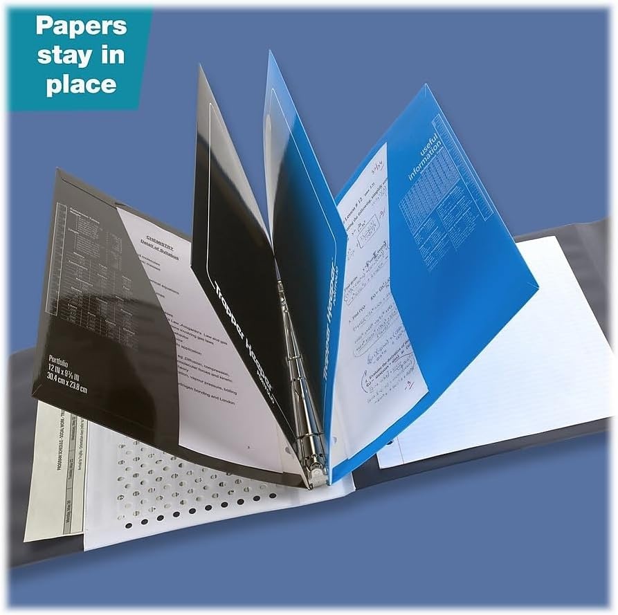 image:imageMead Trapper Keeper Binder Retro Design 1 Inch Binder with Folders and Pockets Holds 812 x 11 Paper Shapes 260038CQ1ECM