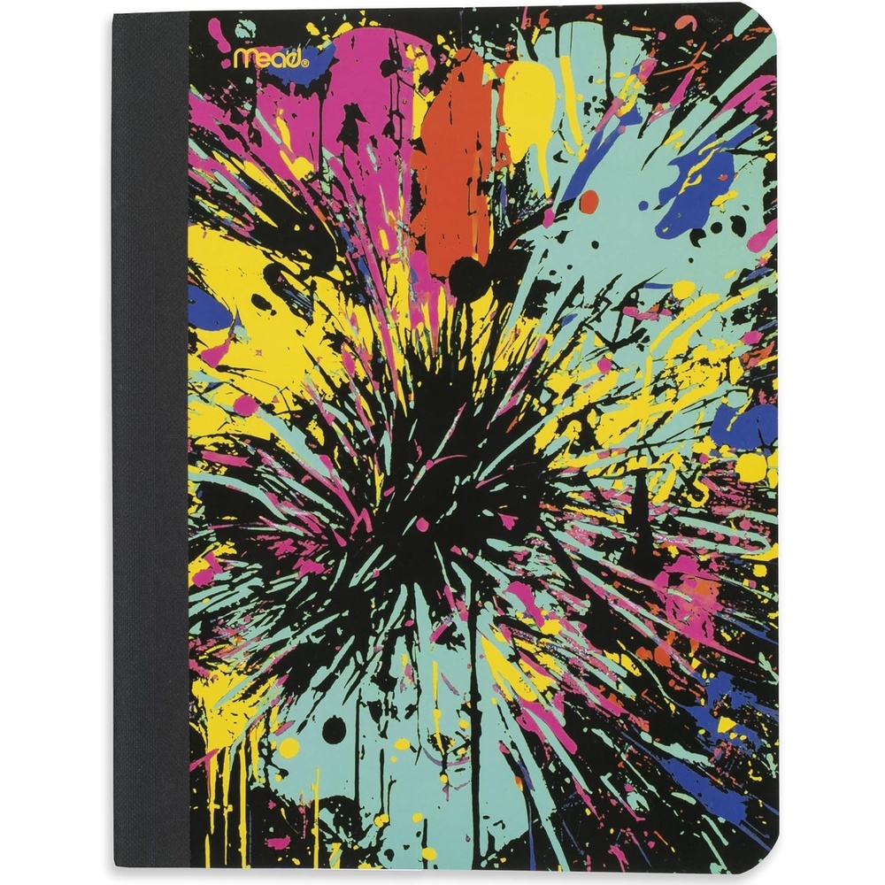 image:imageMead Composition Notebook 3 Pack College Ruled Paper 712 x 934 100 Sheets per Comp Book Black Marble 38111Fireworks