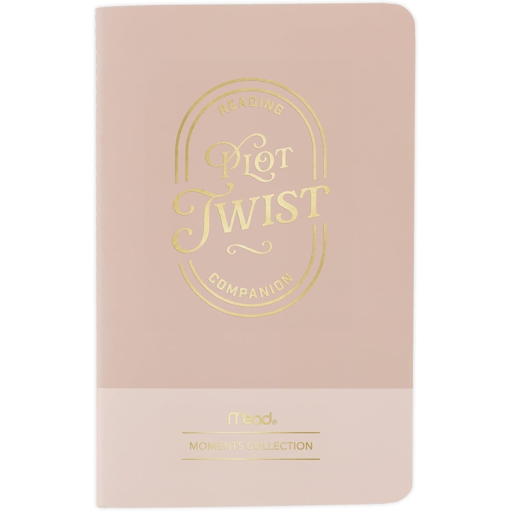 image:imageMead Level Up Gaming Companion Notebook Journal 35 x 55 48 Pages Flexible Cover Mead Moments Collection GrayGold XC0103FPlot Twist Reading