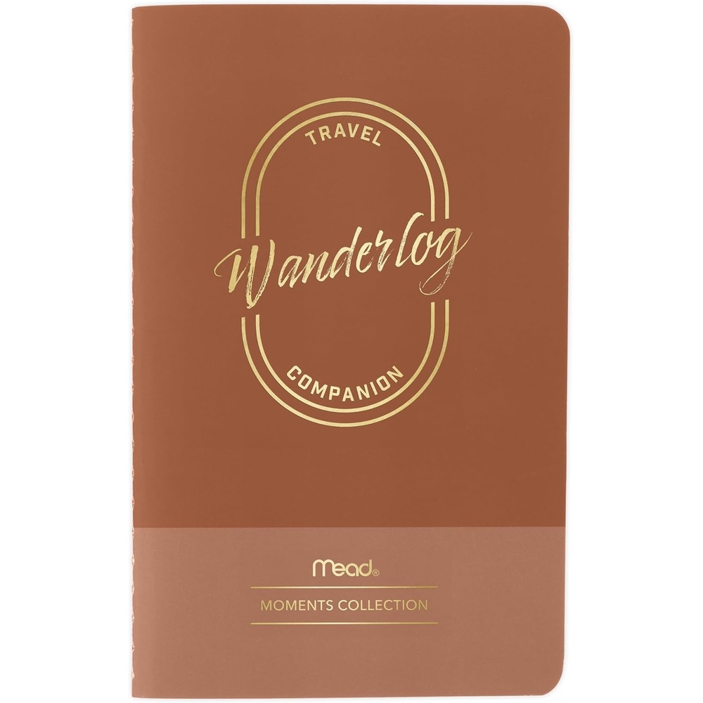 image:imageMead Level Up Gaming Companion Notebook Journal 35 x 55 48 Pages Flexible Cover Mead Moments Collection GrayGold XC0103FWanderlog Travel