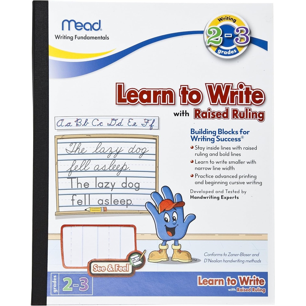 image:imageMead See amp Feel Learn To Write Tablet with Raised Ruling Grades 23 Workbooks with Lined Paper Workbook Writing Tablet for Home School Supplies to Practice Writing amp Handwriting 8 x 10 48556