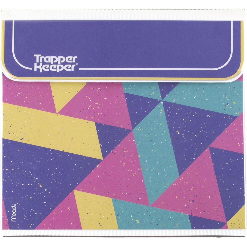 image:imageMead Trapper Keeper Binder Retro Design 1 Inch Binder with Folders and Pockets Holds 812 x 11 Paper Colorblock 260038FNECM