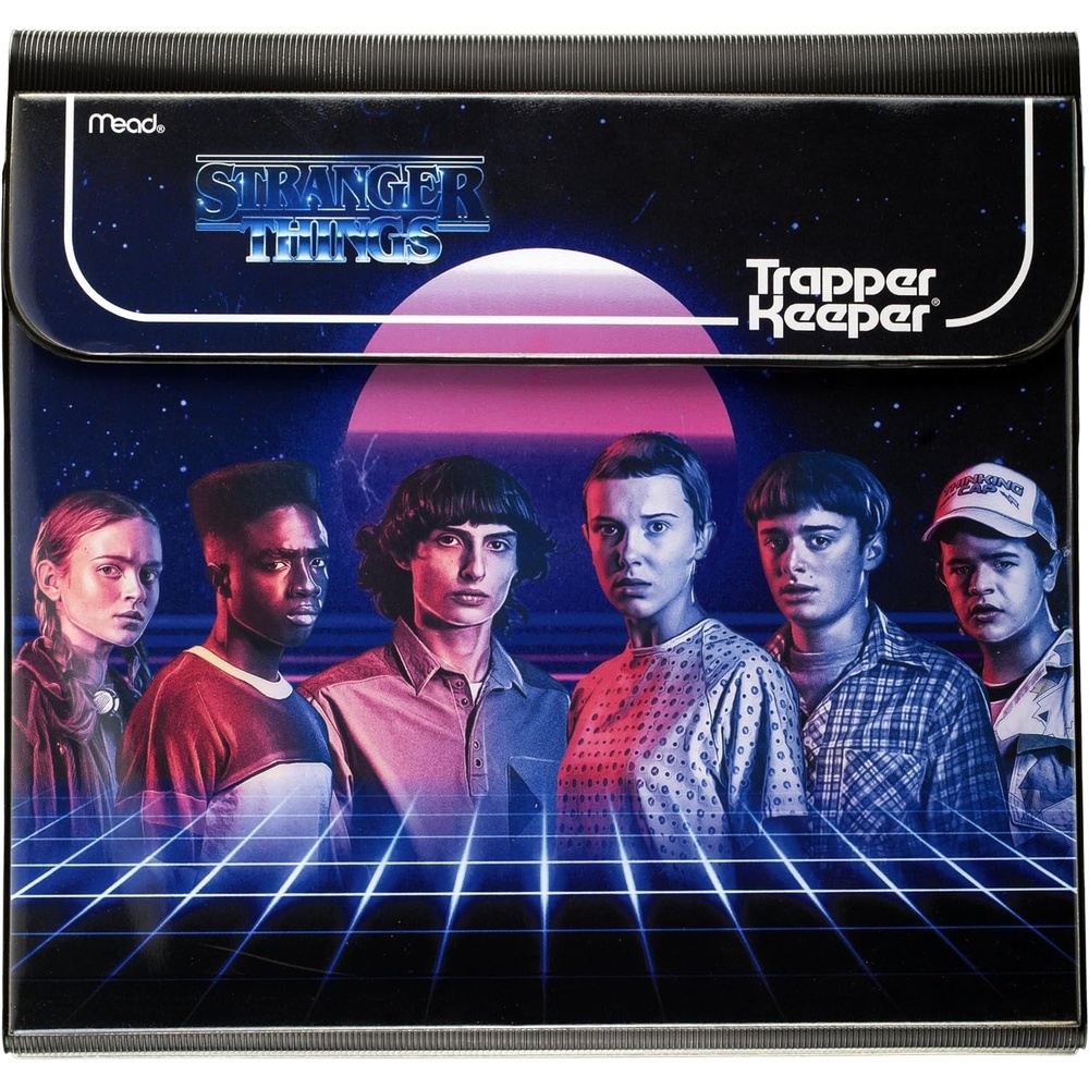 image:imageMead Trapper Keeper Binder Stranger Things 1 Inch Binder with Folders and Pockets Holds 812 x 11 Paper Neon 261138G25Neon