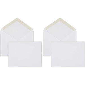 Mead A2 Invitation Envelopes, 4-3/8″ x 5-3/4″, Gummed Closure, White Woven Premium 24-lb Paper Mailing Envelopes, 100 Count (CO198)(A2 (Pack of 2))