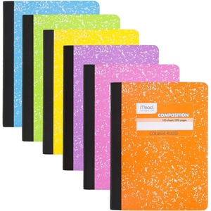 Mead Composition Notebook, College Ruled 7.5″ x 9.75″ Paper, 100 Sheets, Assorted Colors, 6 Pack (850106-ECM)(Assorted Bright)