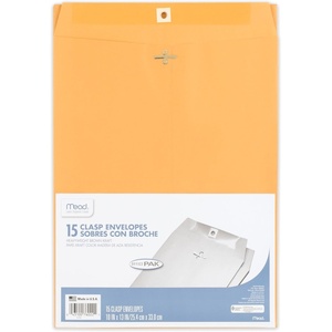 Mead Envelopes, 6″ x 9″, Clasp Closure, Brown Kraft All-Purpose 24-lb Paper Mailing Envelopes, 25 Count (76018)(10″ x 13″)