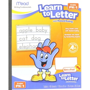 Mead Learn To Letter Writing Book Printed Book,White(1 Count (Pack of 1))