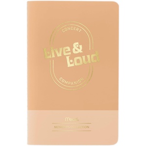 Mead Level Up Gaming Companion Notebook Journal, 3.5″ x 5.5″, 48 Pages, Flexible Cover, Mead Moments Collection, Gray/Gold (XC0103F)(Live & Loud Concert)