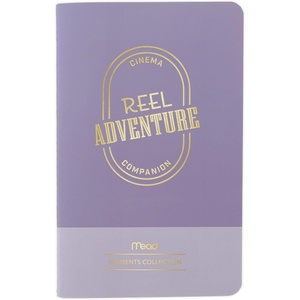 Mead Level Up Gaming Companion Notebook Journal, 3.5″ x 5.5″, 48 Pages, Flexible Cover, Mead Moments Collection, Gray/Gold (XC0103F)(Reel Adventure Cinema)