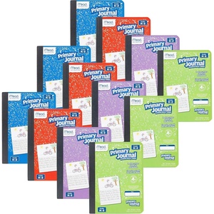 Mead Primary Journal Creative Story Tablet Composition Notebook, 7.5″ x 9.75″, Grades K-2, 100 Sheets, 12 Pack, Assorted Colors (610052-ECM)
