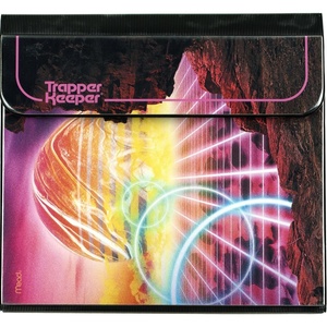 Mead Trapper Keeper Binder, Retro Design, 1 Inch Binder with Folders and Pockets, Holds 8-1/2″ x 11″ Paper, Glow (260038FM-ECM)