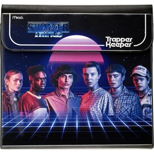 Mead Trapper Keeper Binder, Stranger Things, 1 Inch Binder with Folders and Pockets, Holds 8-1/2″ x 11″ Paper, Neon (261138G-25)(Neon)