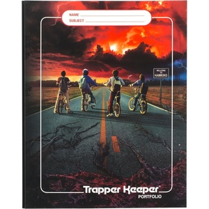 Mead Trapper Keeper Binder, Stranger Things, 1 Inch Binder with Folders and Pockets, Holds 8-1/2″ x 11″ Paper, Neon (261138G-25)(Stranger Things)