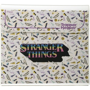 Mead Trapper Keeper Binder, Stranger Things, 1 Inch Binder with Folders and Pockets, Holds 8-1/2″ x 11″ Paper, Neon (261138G-25)(Yearbook)