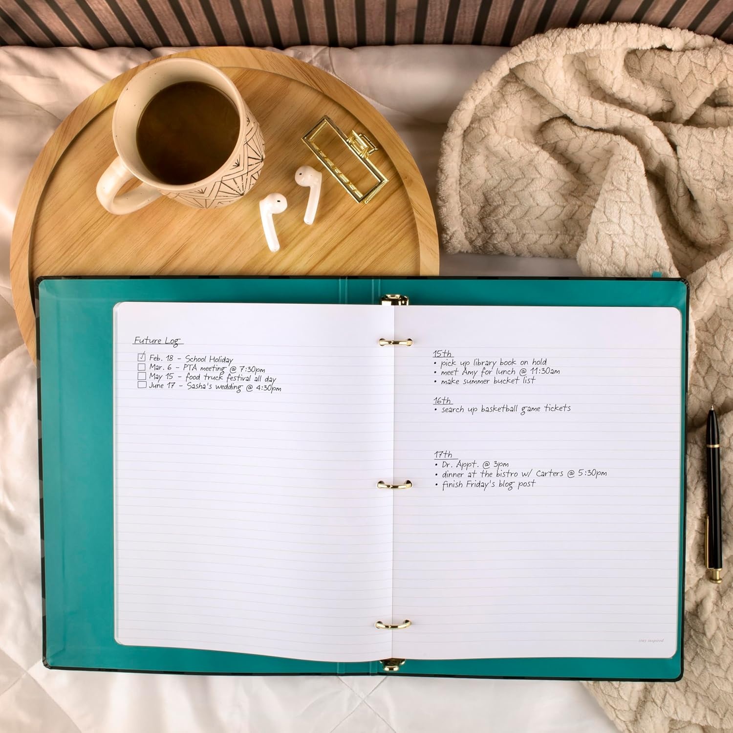 image:imageMead Binder 975 x 125 ORings PreFilled with 32Page Notebook Elastic Closure Black WV0060F