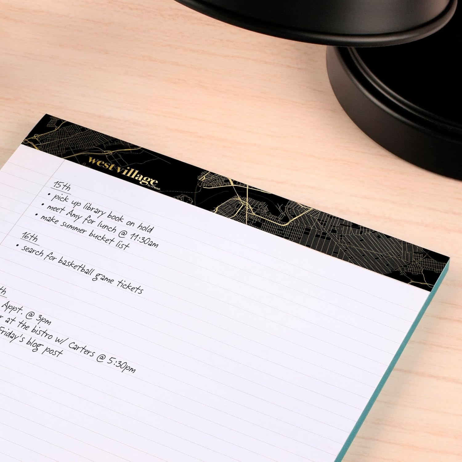 image:imageMead Notepad Wide Ruled 85 x 1075 Paper Legal Pad 80 Sheets West Village WV0056F