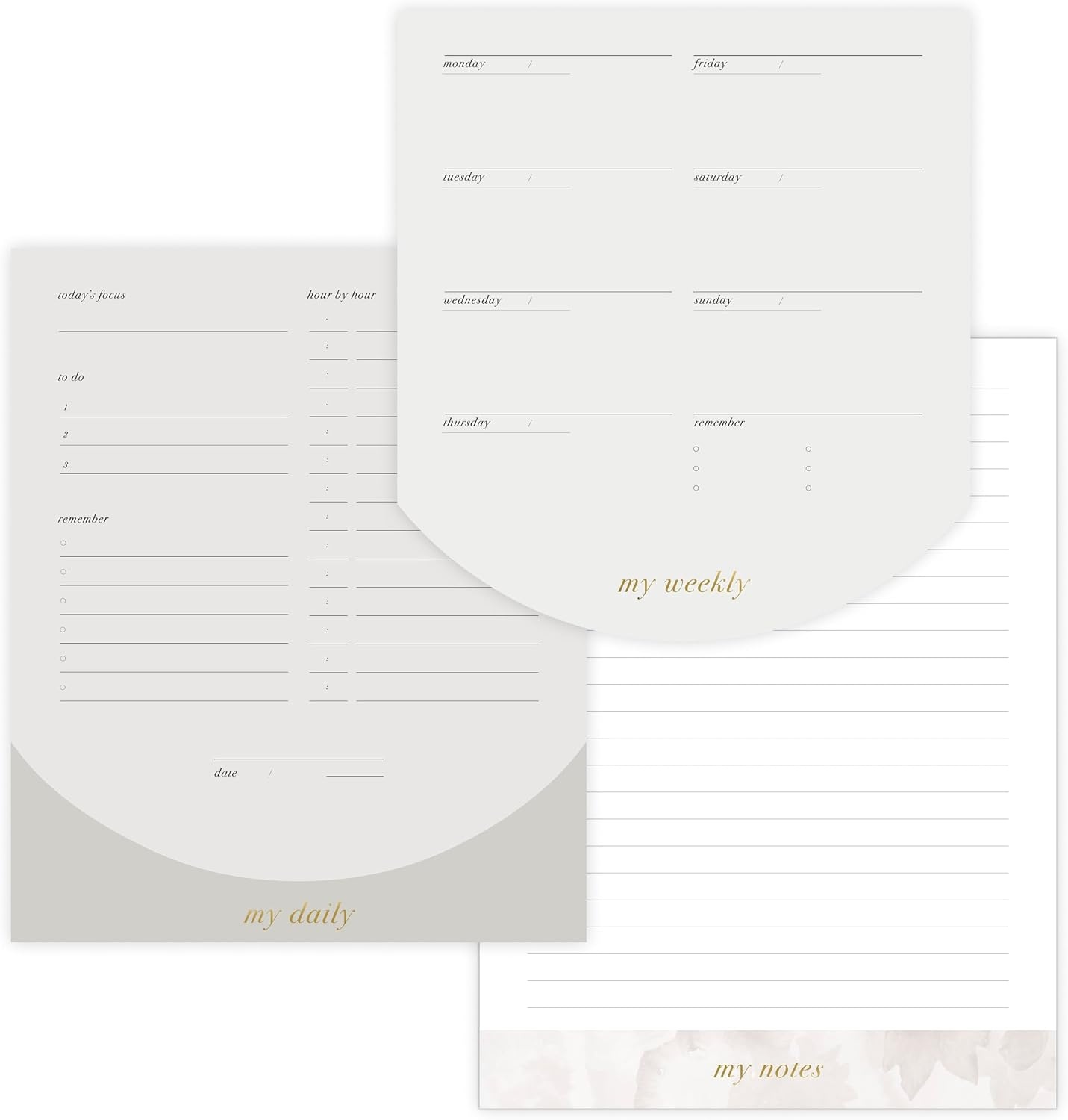 image:imageMead Undated Planner 6 x 8 Weekly amp Daily Layered Notepad 180 Sheets West Village WV0053F