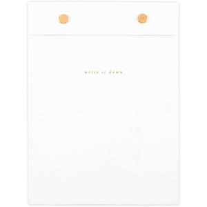Mead Notepad 6″ x 8″ Flip Journal, Ruled Paper, 80 Sheets, Magnetic Closure Hardcover, West Village, White (WV0052F)