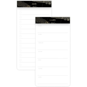 Mead Undated Checklist Planner, Weekly & Daily To-Do Pads, 3.75″ x 7.75″, 52 Sheets Each, 2 Pack, West Village (WV0054F)