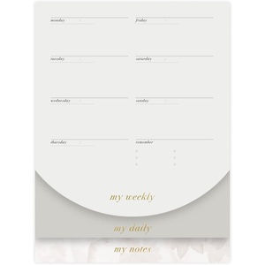 Mead Undated Planner 6″ x 8″, Weekly & Daily Layered Notepad, 180 Sheets, West Village (WV0053F)